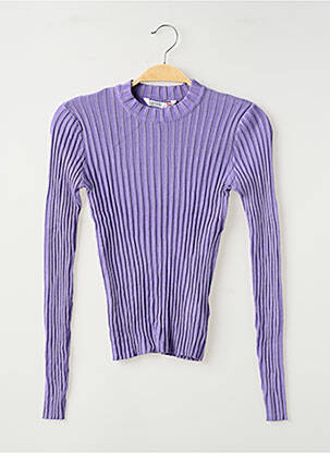 Pulover croială dreaptă mâneci lungi violet TIFFOSI fată