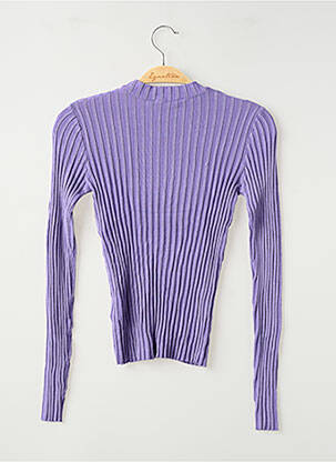 Pulover croială dreaptă mâneci lungi violet TIFFOSI fată