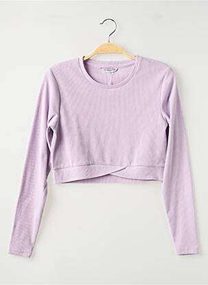 Top croială cambrată mâneci lungi violet TIFFOSI fată