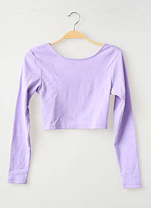 Top croială cambrată mâneci lungi violet TIFFOSI fată