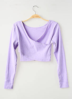 Top croială cambrată mâneci lungi violet TIFFOSI fată
