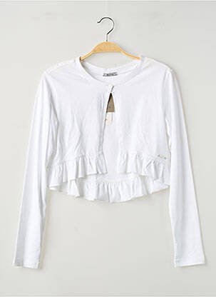 Vestă cu mâneci lungi alb MAYORAL fată