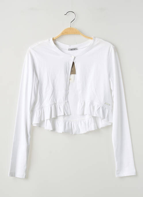 Vestă cu mâneci lungi alb MAYORAL fată