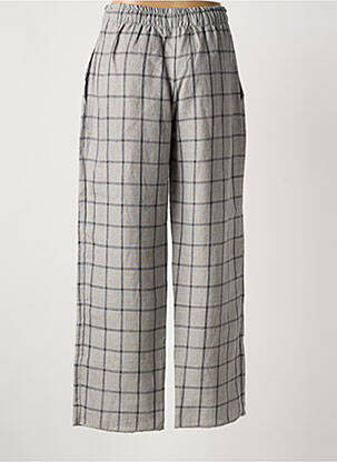 Pantalon larg țesătură crep mărime normală gri IL QUARTO STILE femeie