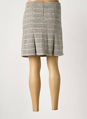 Fustă scurtă țesătură tweed bej IL QUARTO STILE femeie