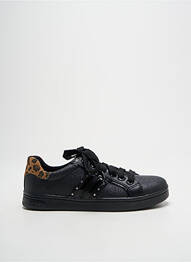 Adidași țesătură satinată vârf rotund negru GEOX fille