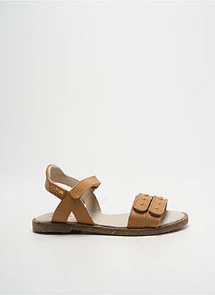 Sandale/pantofi decupați material neted chiquet maro PALLADIUM fată