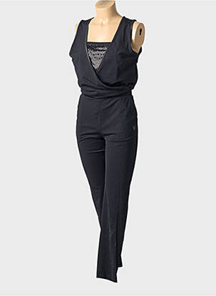Salopetă-pantalon fără mâneci fără mâneci negru HBT femeie