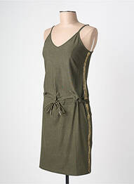Rochie scurtă croială cambrată bretele subțiri verde HBT femme