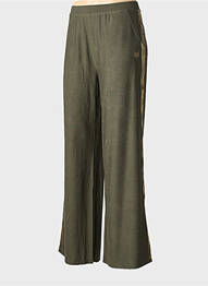 Pantalon larg croială fluidă mărime normală verde HBT femme