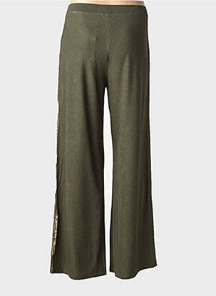 Pantalon larg croială fluidă mărime normală verde HBT femeie