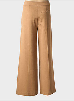 Pantalon larg țesătură crep talie înaltă maro B.YOUNG femeie