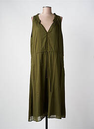 Rochie midi croială fluidă fără mâneci verde FREEMAN T.PORTER femeie