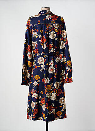 Rochie midi imprimeu floral mâneci lungi albastru FREEMAN T.PORTER femeie