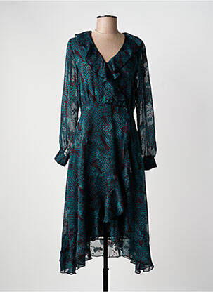 Rochie midi mâneci lungi mâneci lungi verde FREEMAN T.PORTER femeie