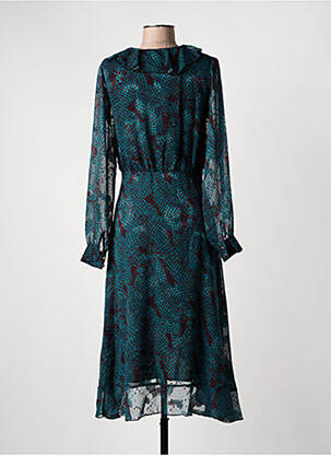 Rochie midi mâneci lungi mâneci lungi verde FREEMAN T.PORTER femeie