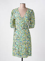 Rochie midi imprimeu floral mâneci scurte galben FREEMAN T.PORTER femeie