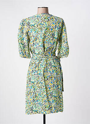 Rochie midi imprimeu floral mâneci scurte galben FREEMAN T.PORTER femeie