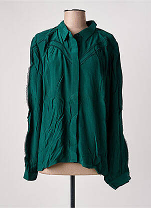 Cămașă țesătură crep mâneci lungi verde FREEMAN T.PORTER femeie