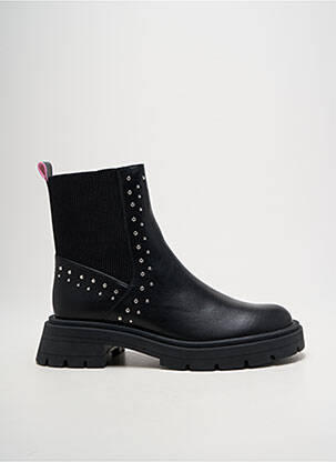 Botine/ghete material neted toc de 4 la 6 cm negru VANESSA WU femme