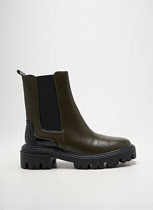 Botine/ghete material neted toc de 4 la 6 cm verde VANESSA WU femeie