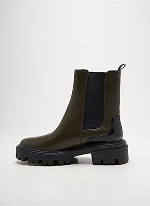 Botine/ghete material neted toc de 4 la 6 cm verde VANESSA WU femeie