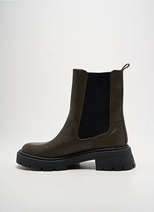 Botine/ghete țesătură satinată toc de 4 la 6 cm verde VANESSA WU femeie