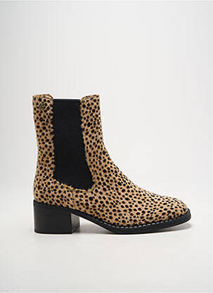 Botine/ghete toc mic toc de 4 la 6 cm bej VANESSA WU femeie