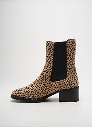 Botine/ghete toc mic toc de 4 la 6 cm bej VANESSA WU femeie