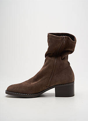 Botine/ghete toc pătrat toc de 4 la 6 cm maro VANESSA WU femeie