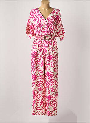 Salopetă-pantalon roz MAELLE femeie