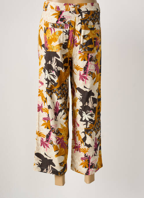 Pantalon 7/8 închidere cu fermoar sub clapetă cu nasturi mărime normală portocaliu WHITE STUFF femme