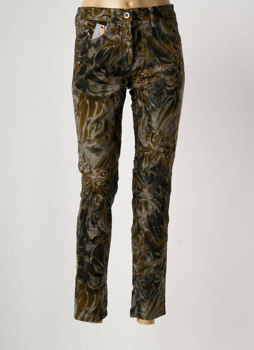 Pantalon slim verde ZERRES femeie