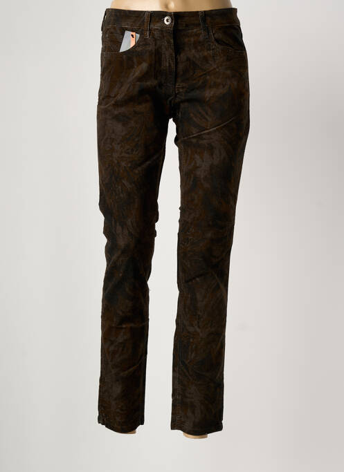 Pantalon slim maro ZERRES femeie