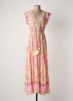 Rochie lungă galben LAST QUEEN femeie