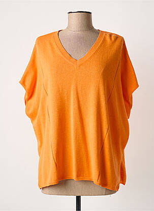 Top mâneci scurte mâneci scurte portocalie ABSOLUT CASHMERE femeie