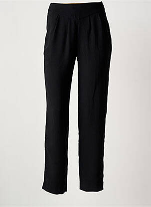 Pantalon drept țesătură crep mărime normală negru IKKS femeie