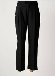 Pantalon 7/8 elasticitate mărime normală negru IDANO femeie