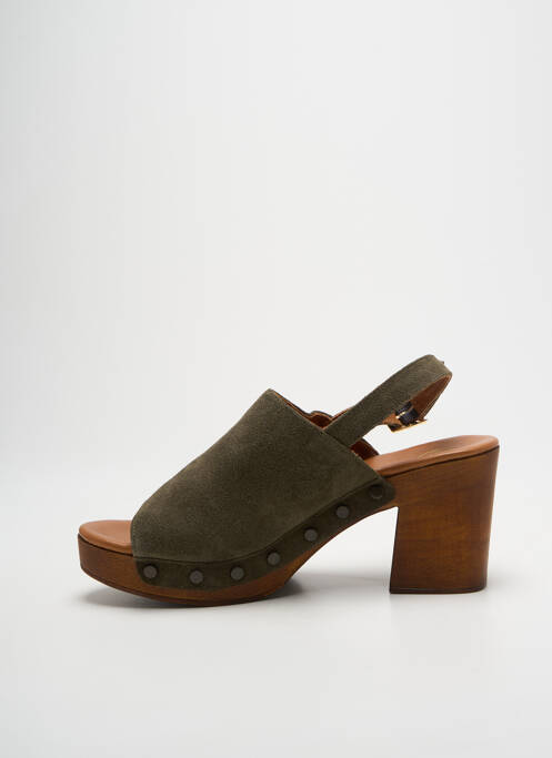 Sandale/Pantofi decupați verde SMS femeie