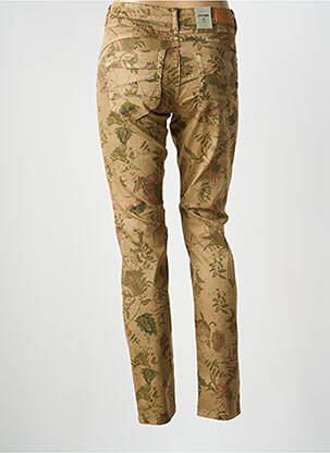 Pantalon slim țesătură poplin mărime normală maro CREAM femeie