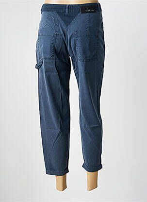 Pantalon 7/8 țesătură poplin mărime normală albastru EVA KAYAN femeie