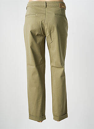 Pantalon chino țesătură poplin mărime normală verde EVA KAYAN femeie