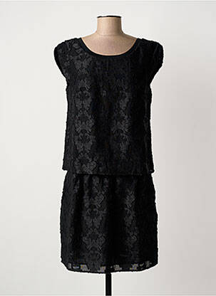 Rochie scurtă mâneci scurte mâneci scurte negru ONE STEP femeie