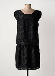 Rochie scurtă mâneci scurte mâneci scurte negru ONE STEP femeie