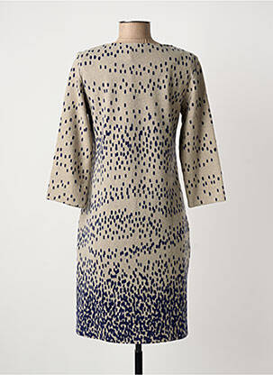 Rochie midi mâneci 3/4 mâneci 3/4 bej LA FEE MARABOUTEE femeie