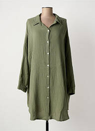 Tunică mâneci lungi guler de bluză verde ALEXANDRE LAURENT femme