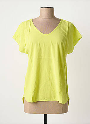 Tricou guler în v mâneci scurte verde SANDWICH femeie