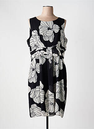 Rochie midi imprimeu floral fără mâneci negru NINATI femeie