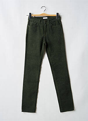 Pantalon slim talie înaltă talie înaltă verde NINATI femeie