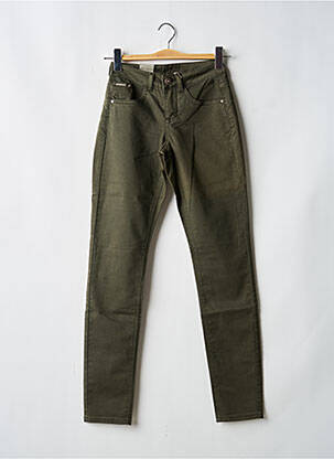 Pantalon drept elasticitate talie înaltă verde CREAM femeie